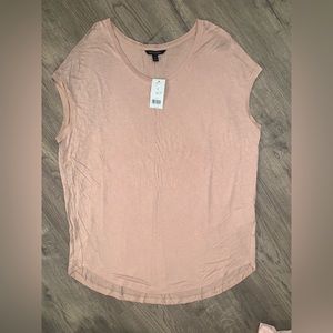 NWT Banana Republic size M dusty rose slub tee